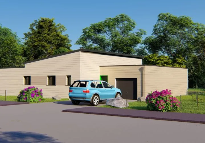 image tm Projet de construction d'une maison 101.26 m² avec terrain à LE TRONCHET (35)