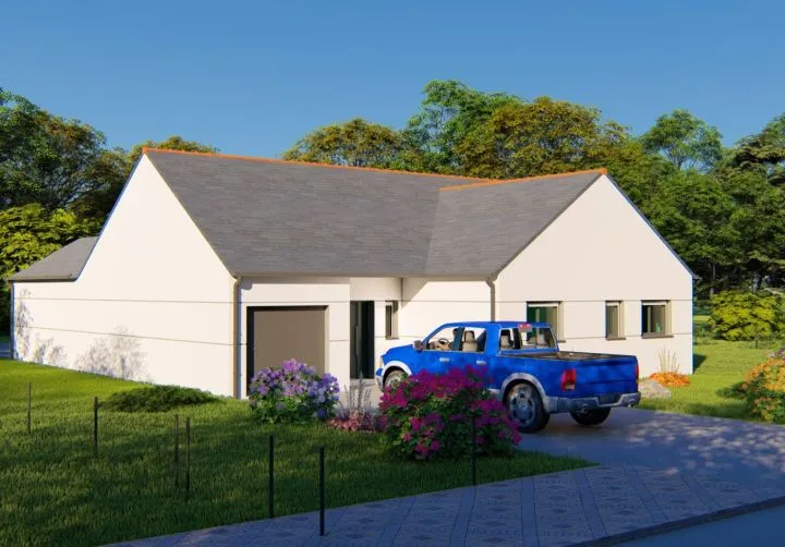 image tm Projet de construction d'une maison 126.21 m² avec terrain à LE TRONCHET (35)