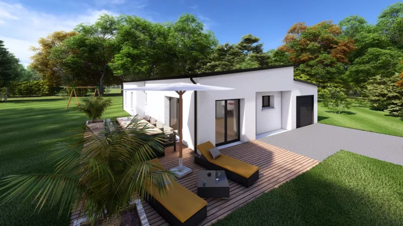 image tm Projet de construction d'une maison 91 m² avec terrain à ELLIANT (29)