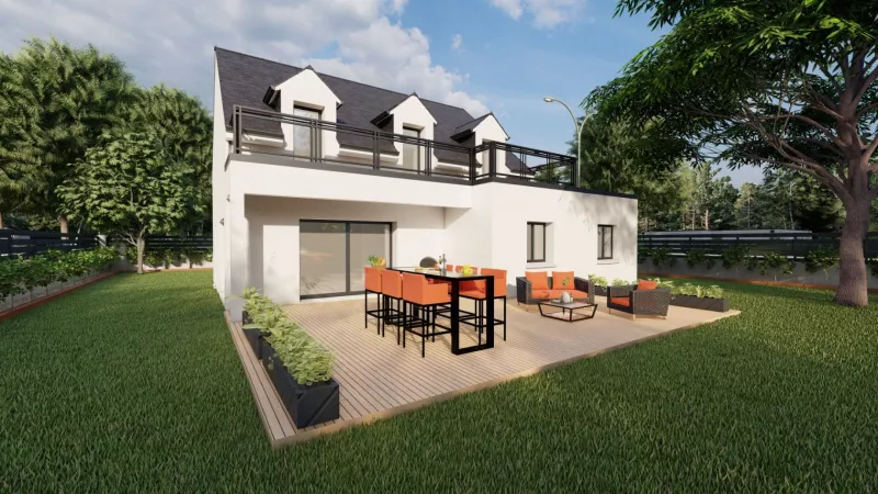 image tm Projet de construction d'une maison 126 m² avec terrain à VILLECHAUVE (41)