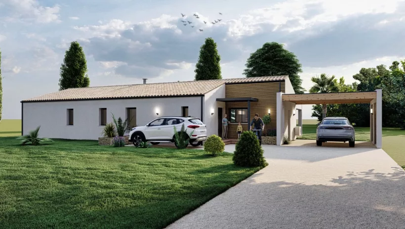 Image Projet de construction d'une maison 110 m² avec terrain à PONT-L'ABBE-D'ARNOULT (17)