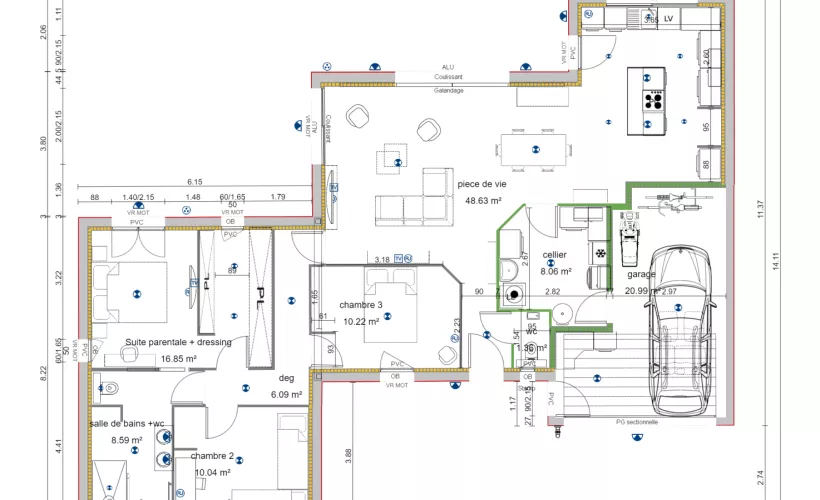 Image Projet de construction d'une maison 113.33 m² avec terrain à COURANT (17)