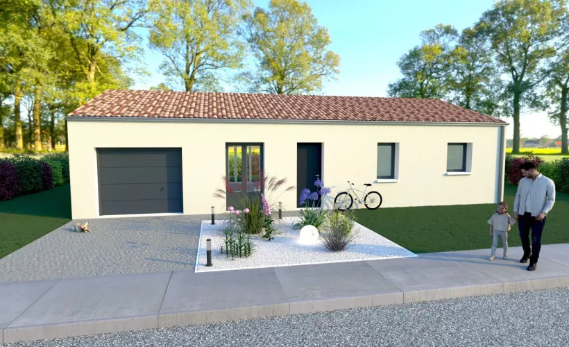 Image Projet de construction d'une maison 85 m² avec terrain à ARDILLIERES (17)