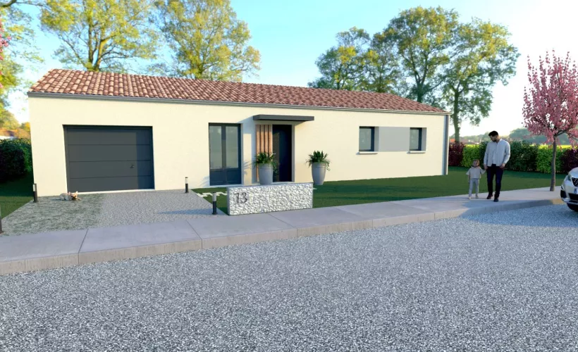 Image Projet de construction d'une maison 97 m² avec terrain à SAINT-LAURENT-DE-LA-PREE (17)