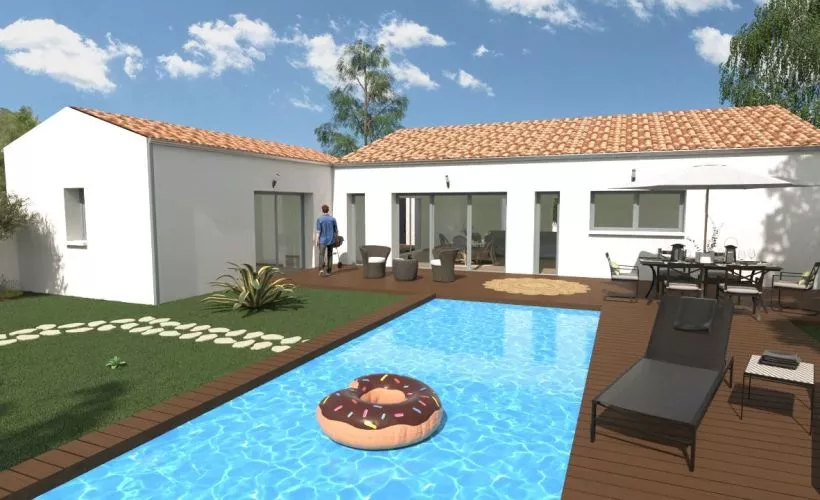 Image Projet de construction d'une maison 145 m² avec terrain à CHADENAC (17)