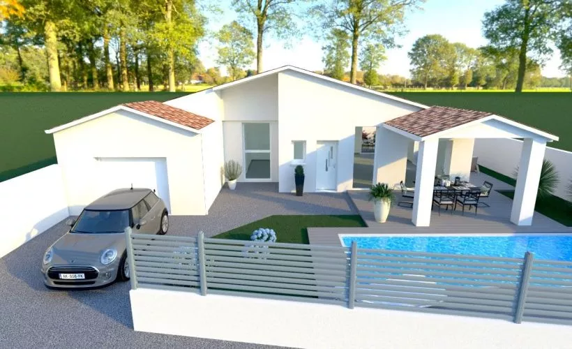 Image Projet de construction d'une maison 120 m² avec terrain à LA TREMBLADE (17)