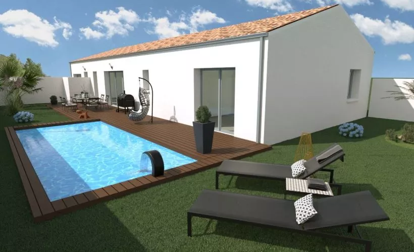 Image Projet de construction d'une maison 100 m² avec terrain à SAINT-ROGATIEN (17)