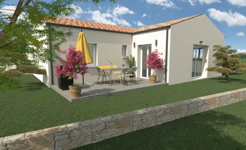 Image Projet de construction d'une maison 71.5 m² avec terrain à TOUVRE (16)