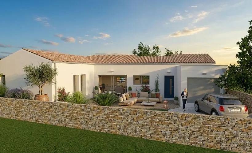 Image Projet de construction d'une maison 94 m² avec terrain à SAINT-ROGATIEN (17)