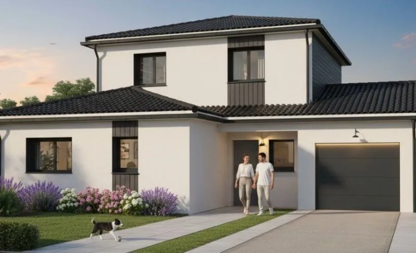 Image Projet de construction d'une maison 0 m² avec terrain à THAIMS (17)