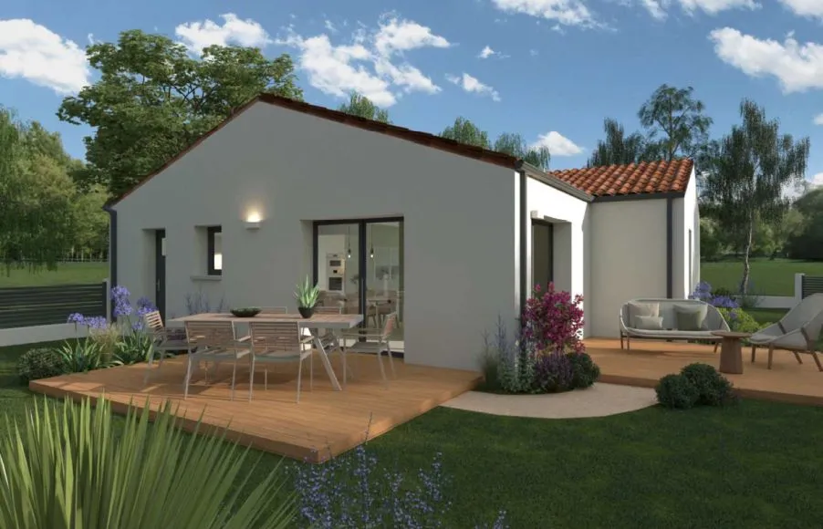 Image Projet de construction d'une maison 72.45 m² avec terrain à COMMEQUIERS (85)