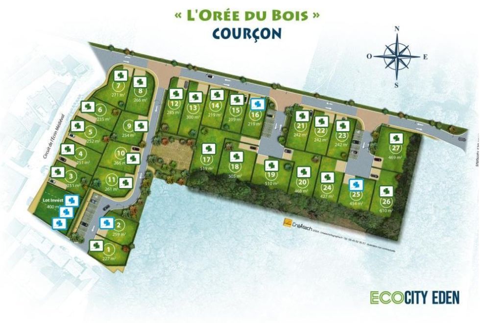 Image Terrain à bâtir de 219 m2 au prix de 41900 € à COURCON.