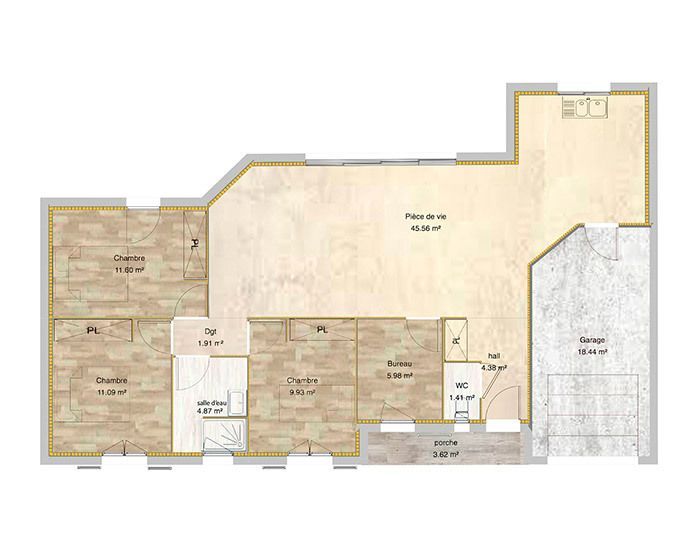 plan de maison sur mesure dans le 17