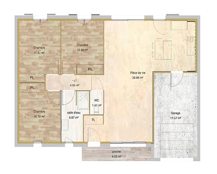 plan de maison sur mesure dans le 17